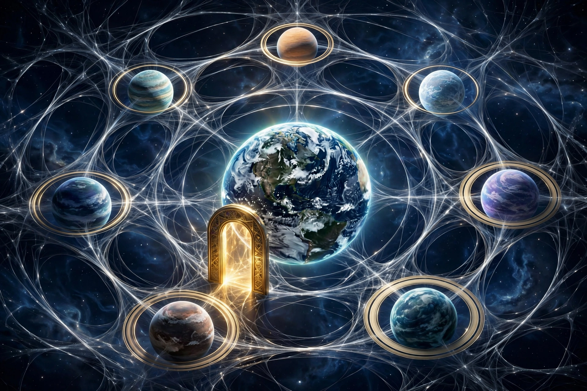 Earth at the center of a ringed, mechanical cosmology