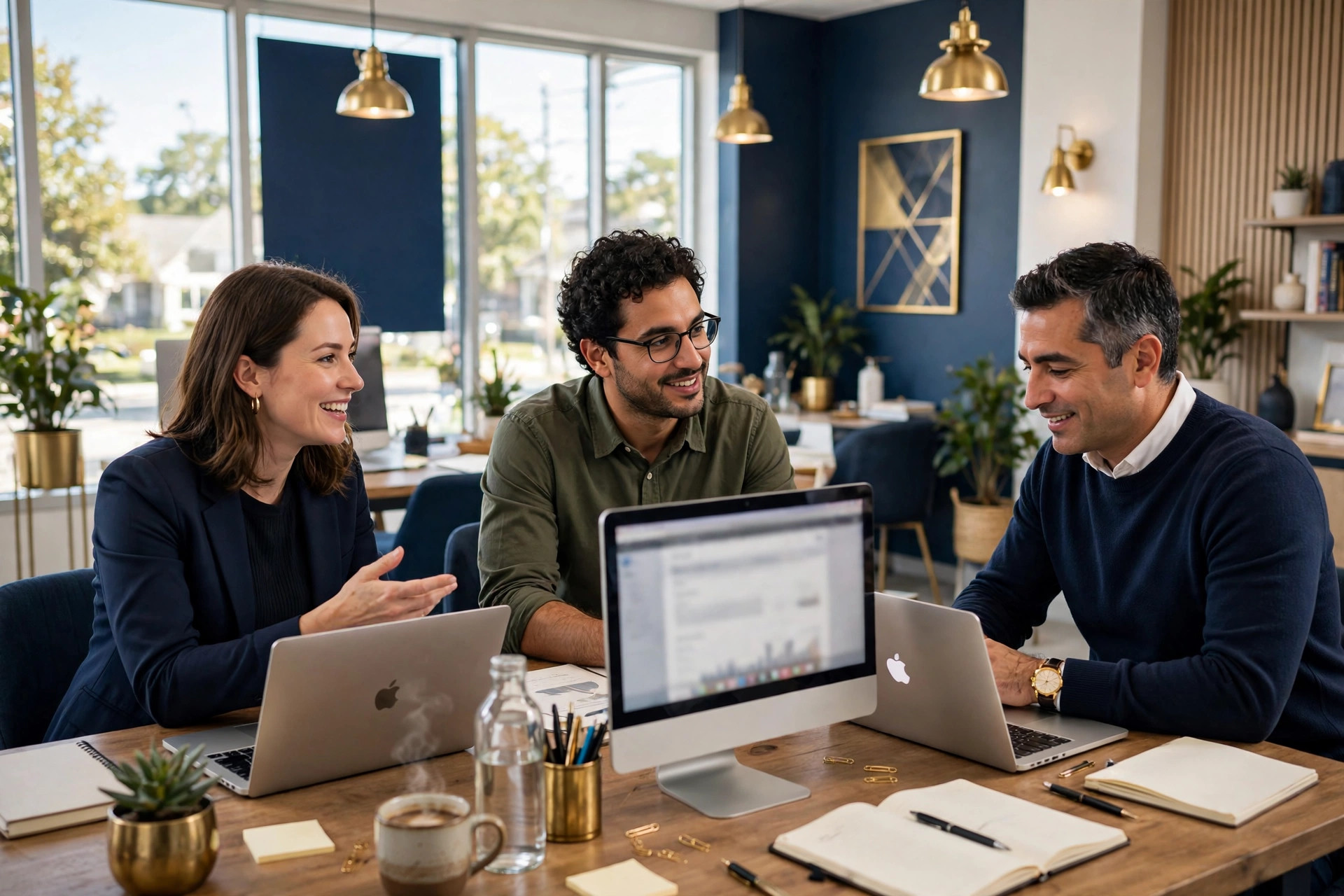 Delaware office team working on Macs
