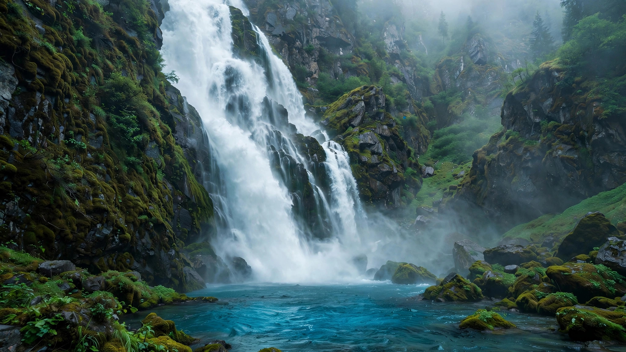A powerful waterfall