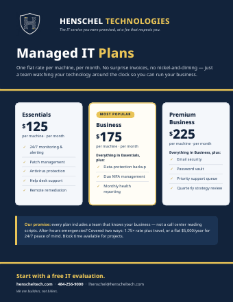 Managed IT plans flyer thumbnail